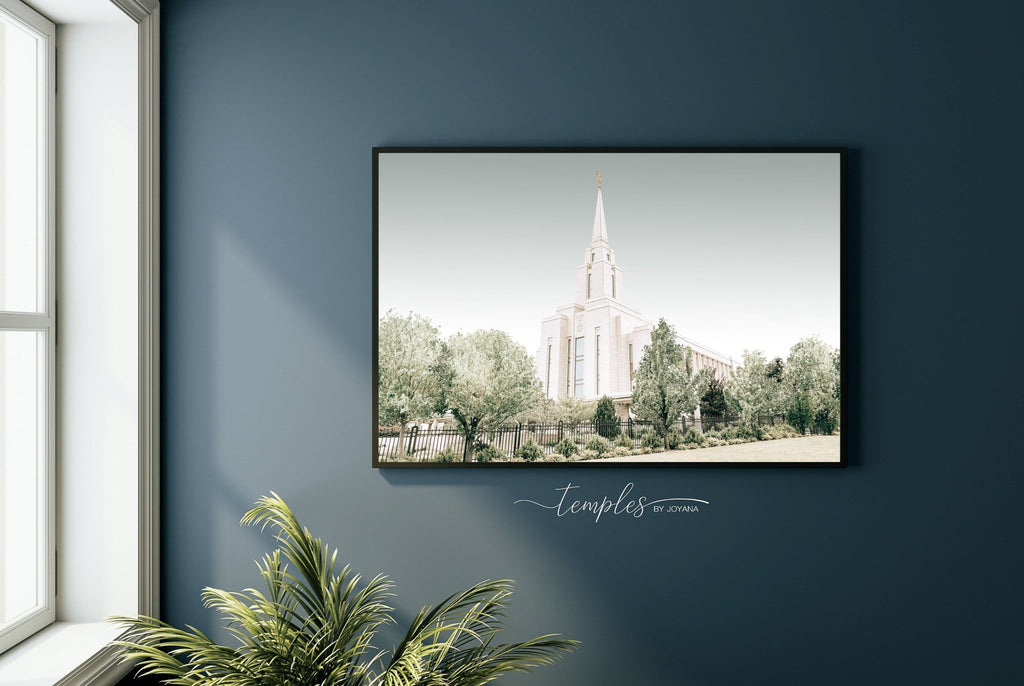 Oquirrh Mountain Utah Temple Landscape - Jesus is the Christ Prints