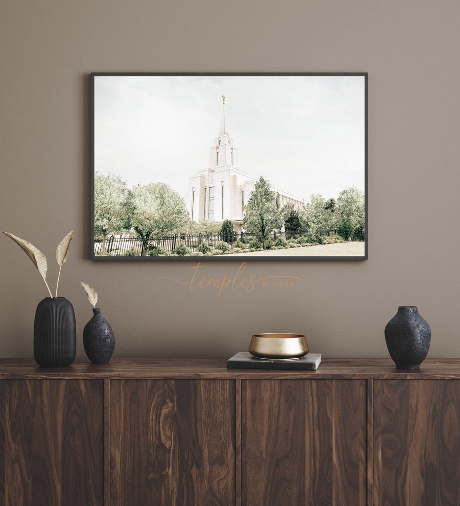 Oquirrh Mountain Utah Temple Landscape - Jesus is the Christ Prints