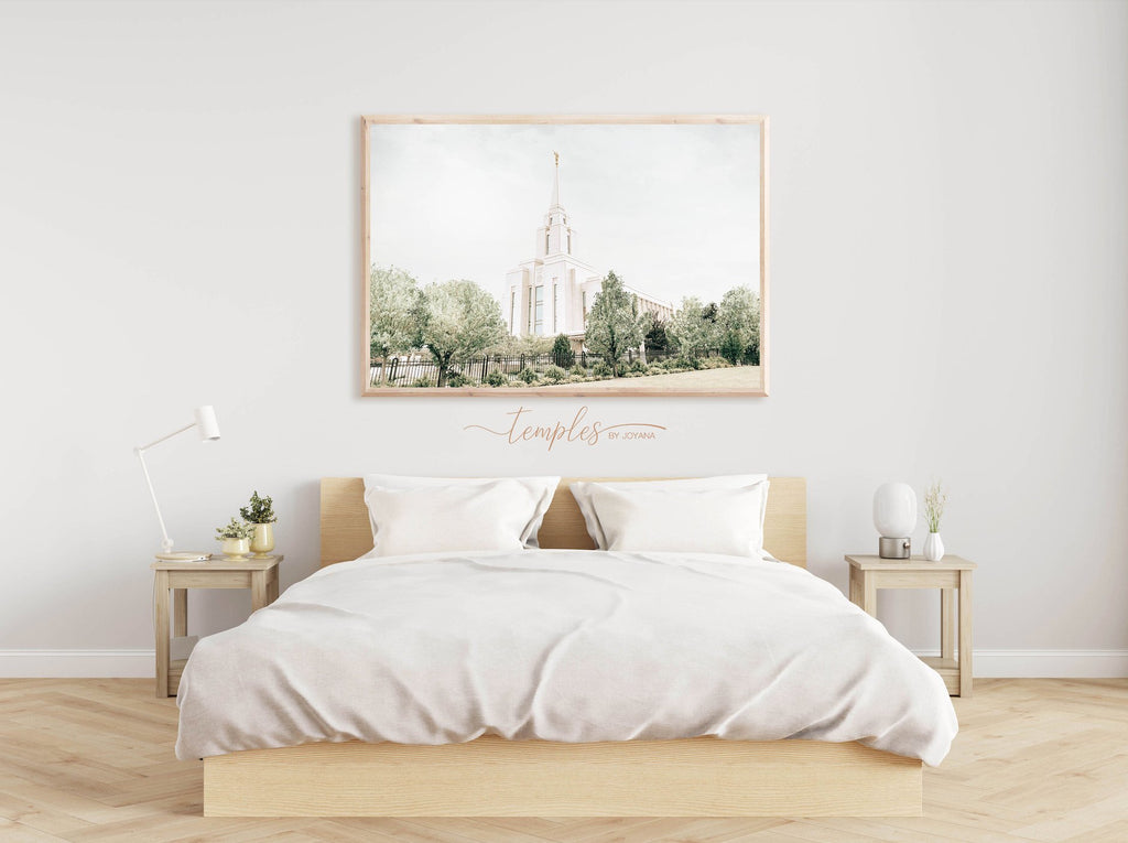 Oquirrh Mountain Utah Temple Landscape - Jesus is the Christ Prints