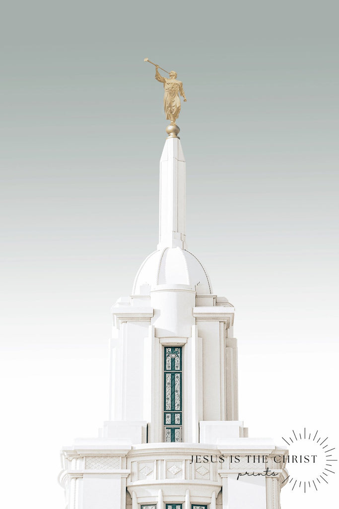 Payson Utah Temple Spire - Jesus is the Christ Prints