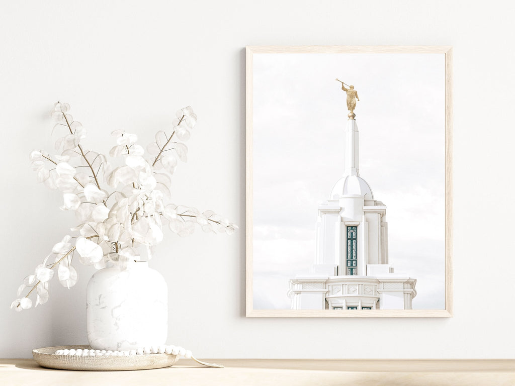 Payson Utah Temple Spire - Jesus is the Christ Prints