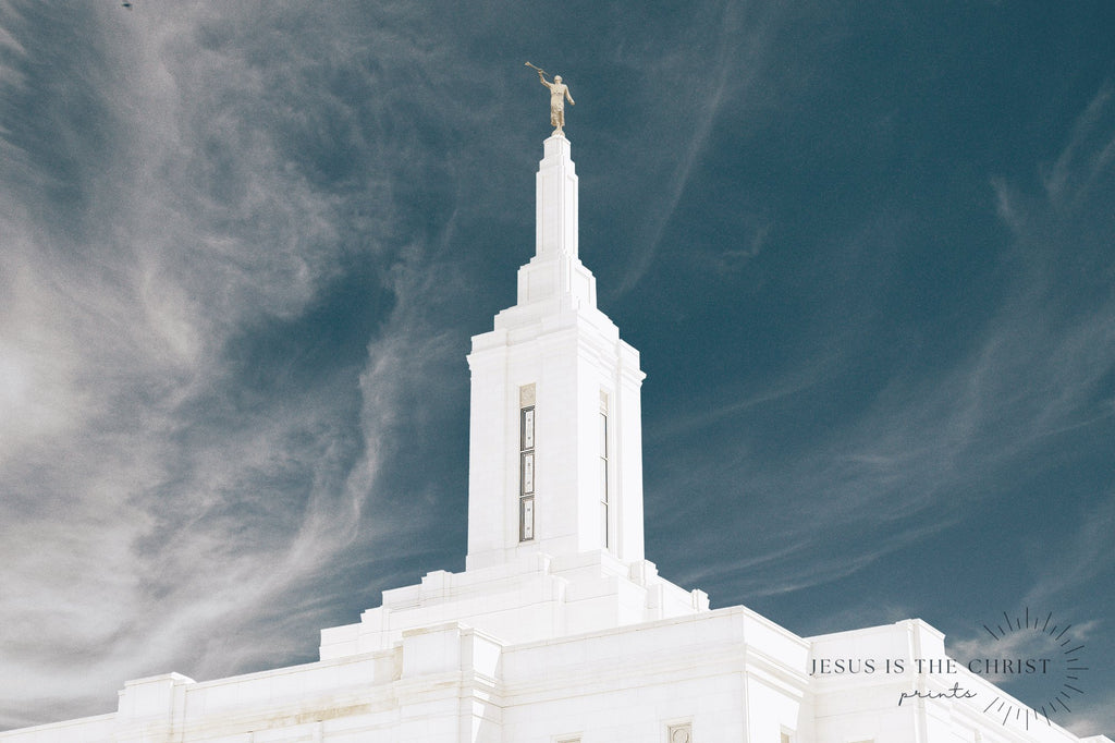 Pocatello Idaho Temple Sky - Jesus is the Christ Prints