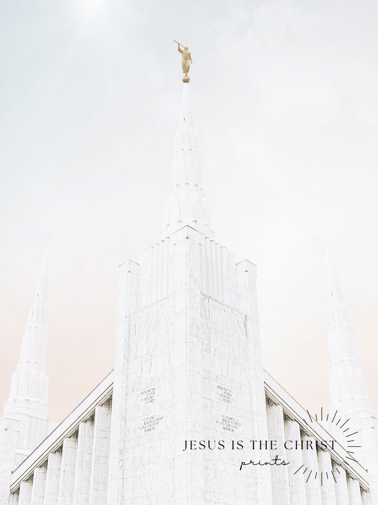 Portland Temple Spire - Jesus is the Christ Prints
