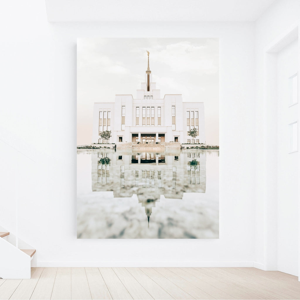 Saratoga Springs Utah Temple Reflection - Jesus is the Christ Prints