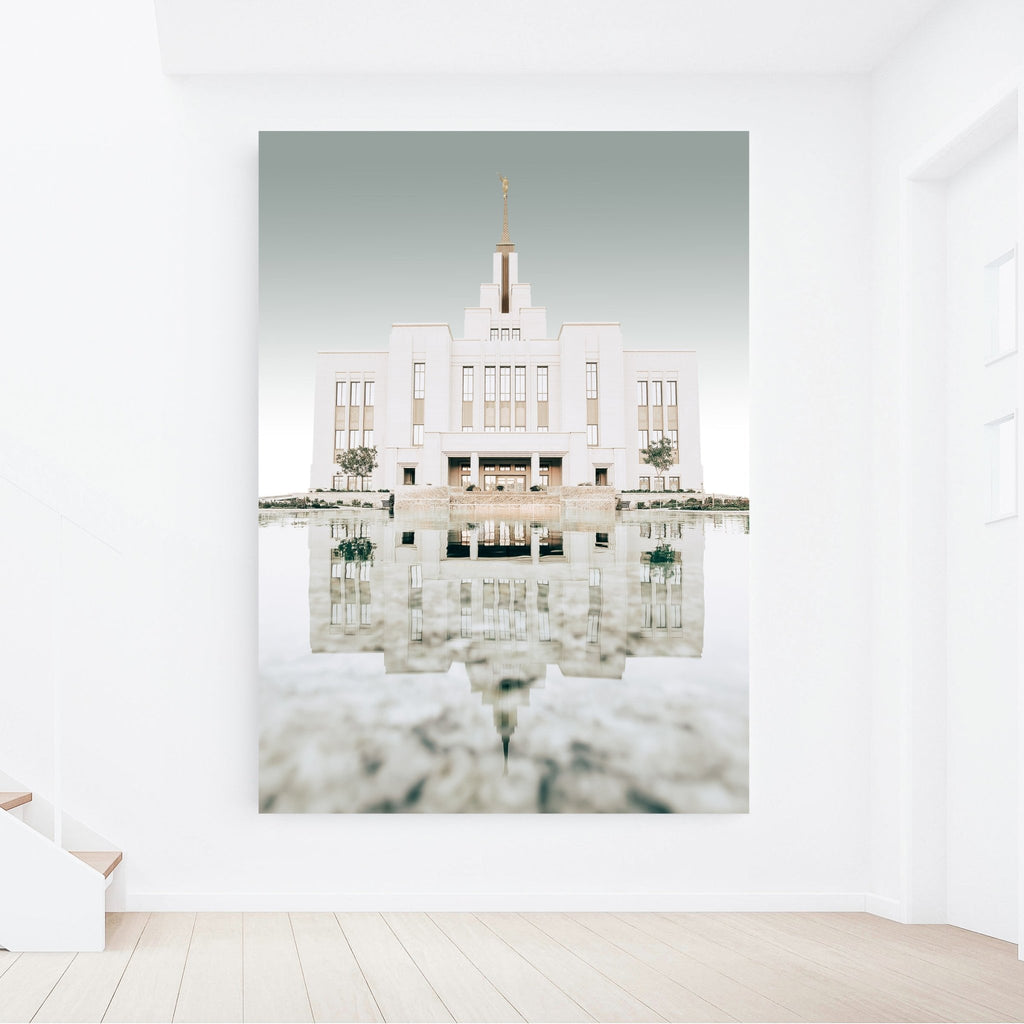 Saratoga Springs Utah Temple Reflection - Jesus is the Christ Prints
