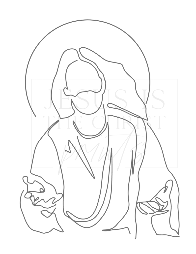 The Ministry of Christ Abstract Coloring Pages - Coloring Page - Jesus is the Christ Prints