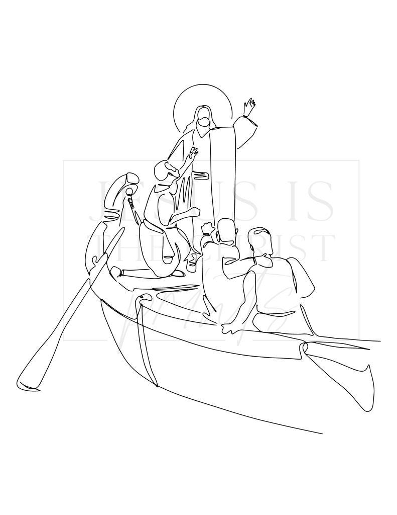 The Ministry of Christ Abstract Coloring Pages - Coloring Page - Jesus is the Christ Prints