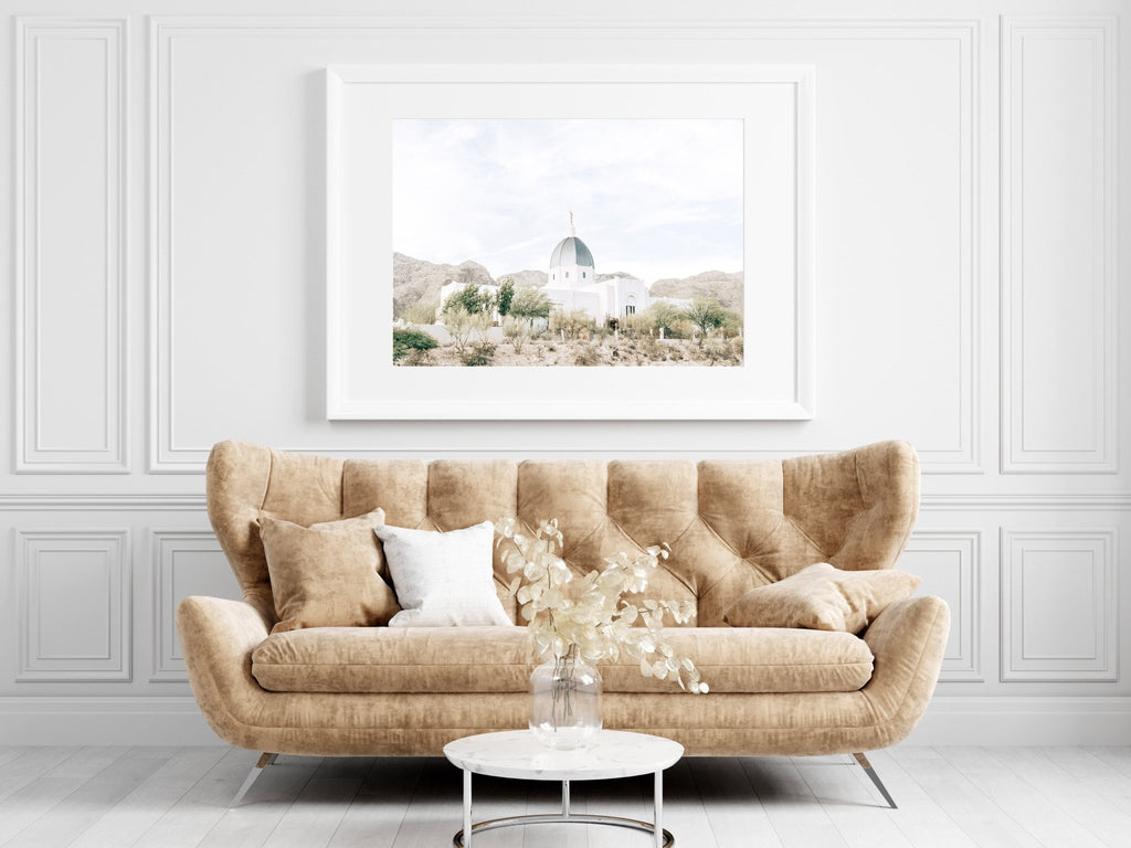 Tucson Arizona Temple Blue Skies - Jesus is the Christ Prints